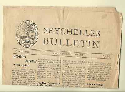 TWO 1964 NEWSPAPERS SEYCHELLES BULLETIN 14/4/64 & WEEKLY 2/8/64 ELVIS PRESLEY