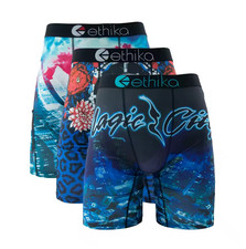 3 Pack- New Stylish Breathable Ethika Mens The Staple Boxer Briefs