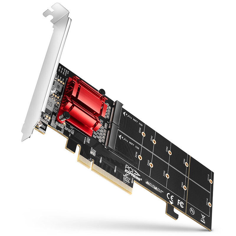 AXAGON PCEM2-ND PCIe Adapter für zwei M.2 SSDs Controllore PCEM2-ND
