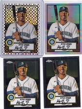 Kyle Lewis Topps Chrome Platinum Anniversary  X Fractor + Refractor + base 189
