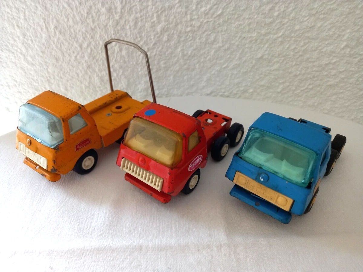 Ancien Camion Benne TONKA En Tôle – Modèle Rouge 1:2, Jouet Vintage Des Années 70-80