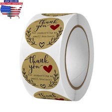 Thank You for Supporting My Small Business w/ Heart, Kraft Paper - 500 Per Roll