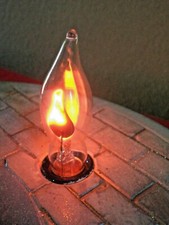Flicker Flame Clear Light Bulbs, C-7 Base Pack of 2 Christmas Holiday Time NEW 