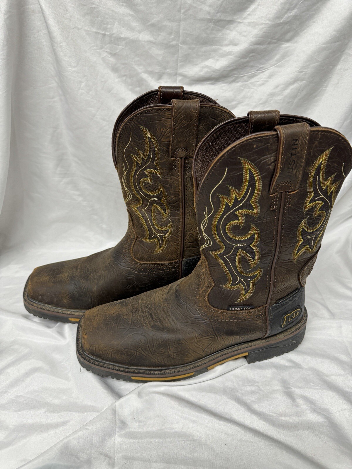 Justin Joist SE4625 Aged Brown Buffalo Workwear Boots Composite Toe