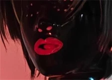 Black latex mask red teeth lip 15cm long nose tube 0.4mm custom made