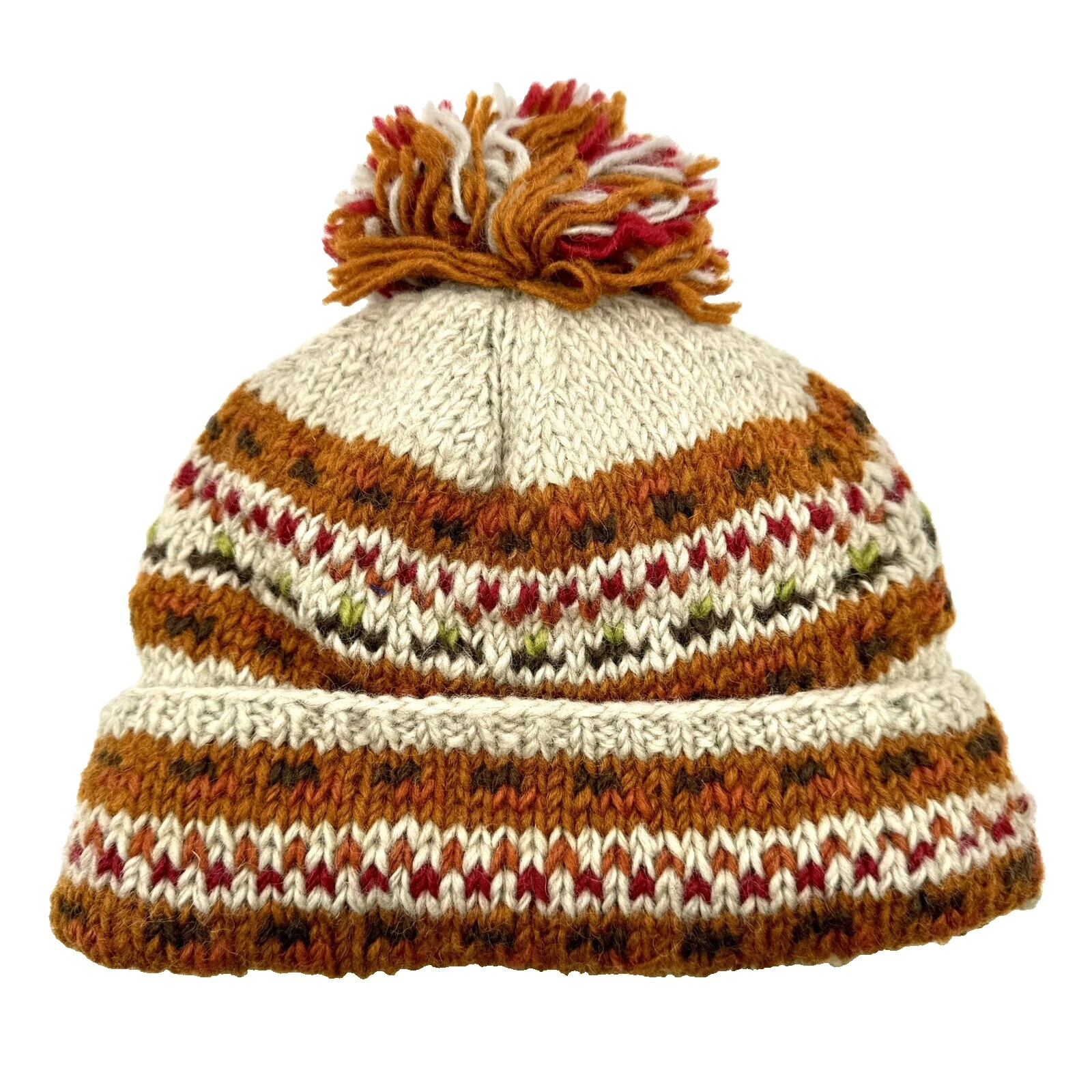 Beanie Marrón 100% Gorro de lana para Mujeres