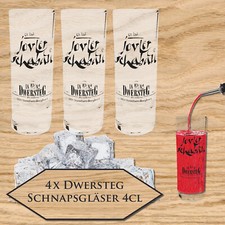 Dwersteg - Jovler Schabau - 4 cl - 4 Gl&auml;ser im Set - Schnapsglas - Pinchen