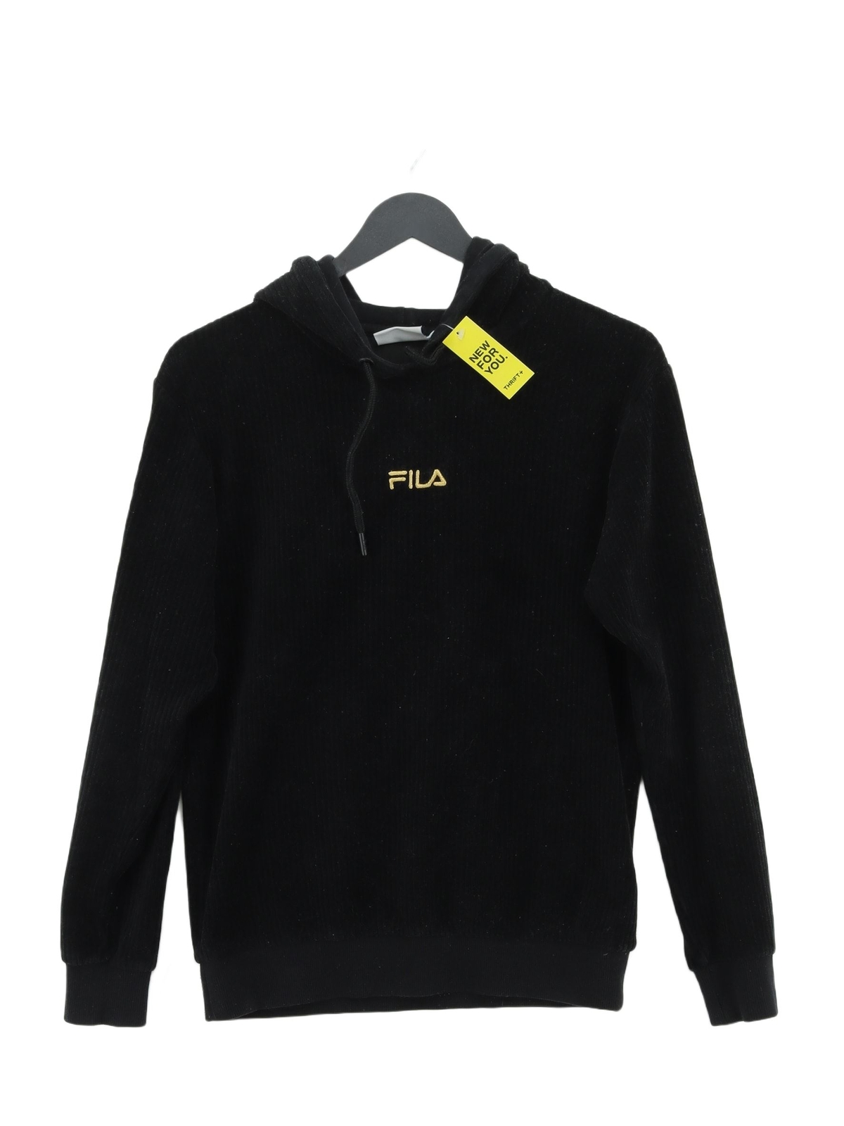 Fila Felpa Donna con Cappuccio XXS Nera Grafica Cotone con Elastan Pullover Poliestere