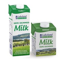 Lakeland Dairies Long Life Semi Skimmed Milk 500ml & 1L High Protein