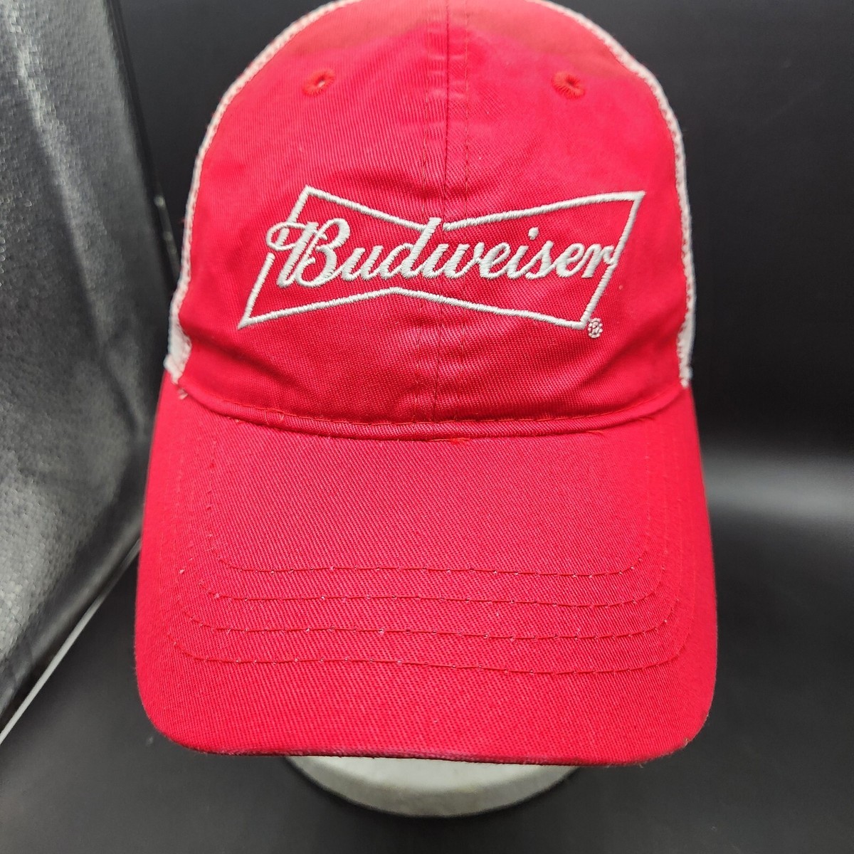 Budweiser Logo Beer Red Mesh Back Baseball Cap Hat Adjustable