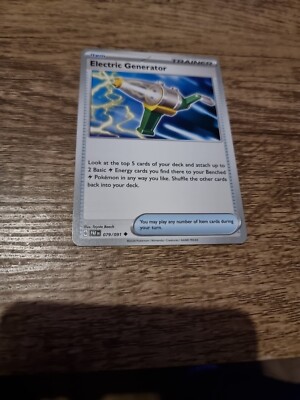 Pokemon - Paldean Fates normaler ungewöhnlicher nicht glänzender elektrischer Generator 079/091 