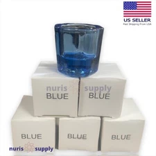 6 Pack Dental Glass Dappen Dish Blue Color Prophy Accessories Mixing Cups