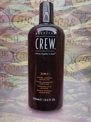 3 In 1 Shampoo, Conditioner and Body Wash by American Crew for Men - 8.4 oz