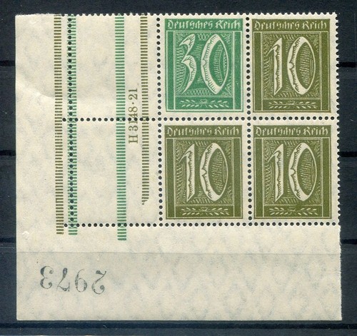 Dr-Zusdr. RL13+RL14 Corner Sheet With Sch. Numerator MNH Mint (T6299