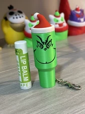 Tumbler Keychain, Chapstick Holder, Pill Holder,Money Holder, Grinch Christmas