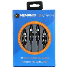 Memphis Audio UTPF-17.4 17.4 ft. 4-Channel RCA Interconnect Cable Car Audio NEW