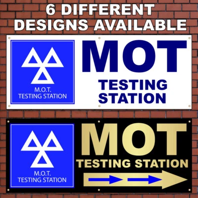 NERKA DESIGN STUDIO N190 MOT TEST CENTRE PVC Printed BANNER GARAGE SIGN WATERPROOF WITH EYELETS Outdoor