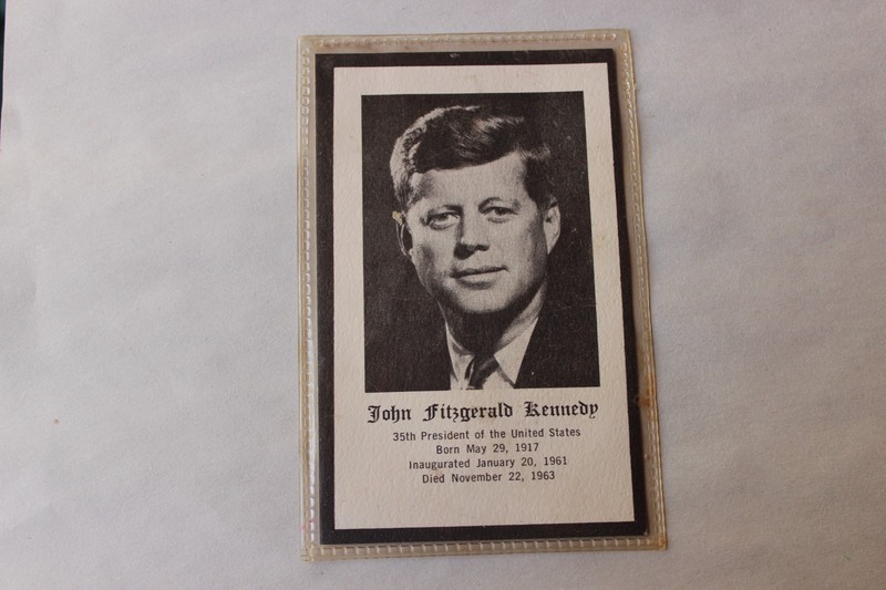 John F. Kennedy, Vintage 1963 Holy Devotional Funeral Prayer Card - Sealed