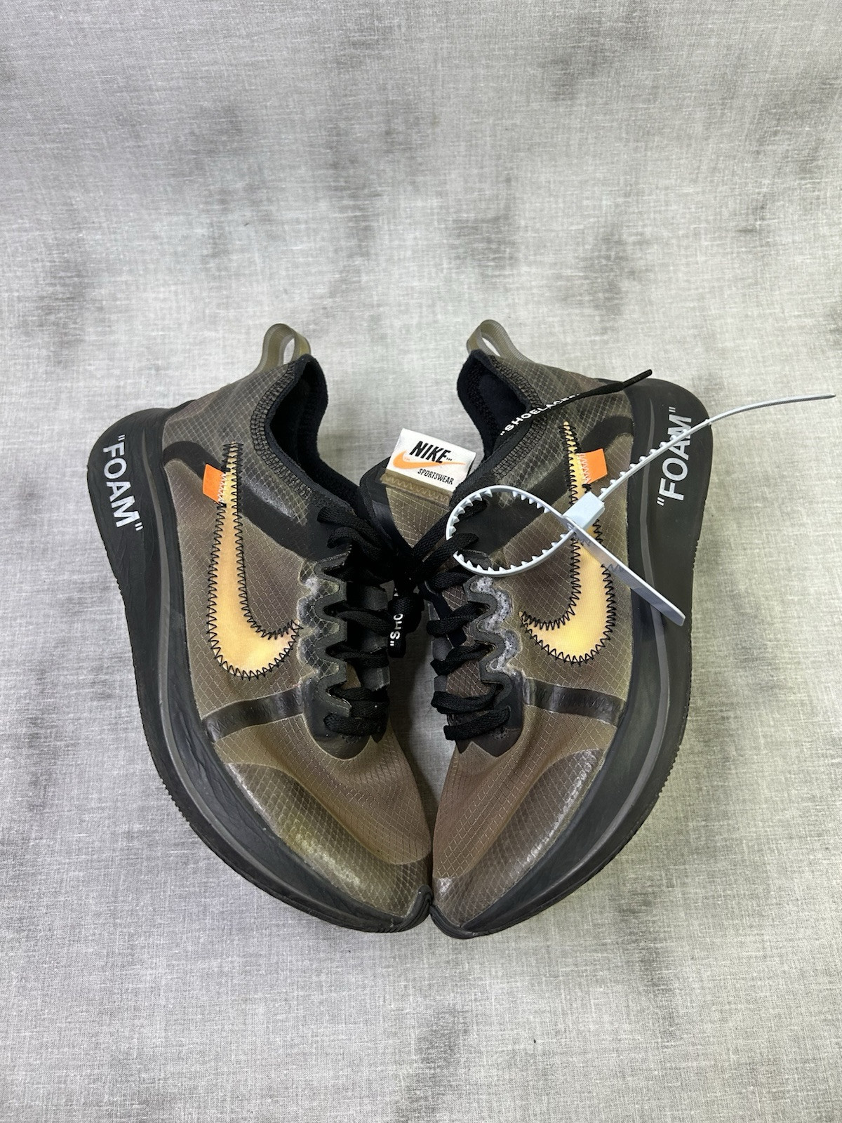OFF WHITE X NIKE Taglia 7 Nike Off White x Zoom Fly SP Nero