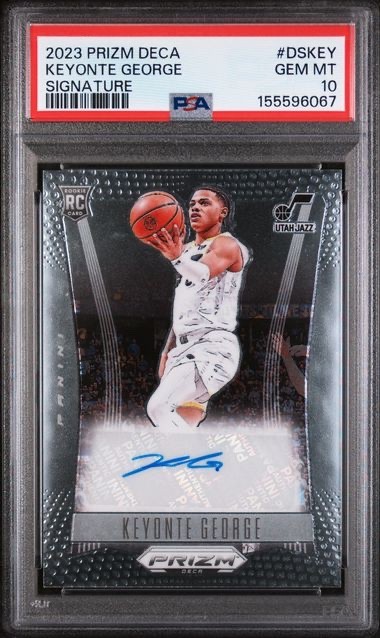 KEYONTE GEORGE 2023 Prizm Deca Auto PSA 10 - Jazz