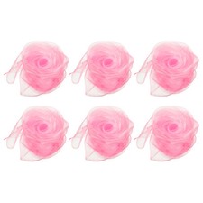 6Pcs Dance Scarves 24" x 24" Juggling Scarves for Magic Music Pink