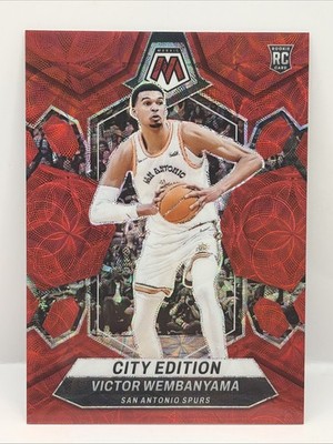 2023-24 Panini Mosaic Red International Victor Wembanyama City RC ROOKIE #71/75