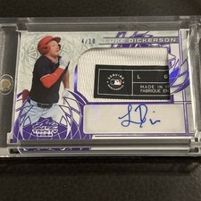 2024 LEAF TRINITY LUKE DICKERSON RC LAUNDRY TAG JUMBO PATCH AUTO 4/10 Purple!