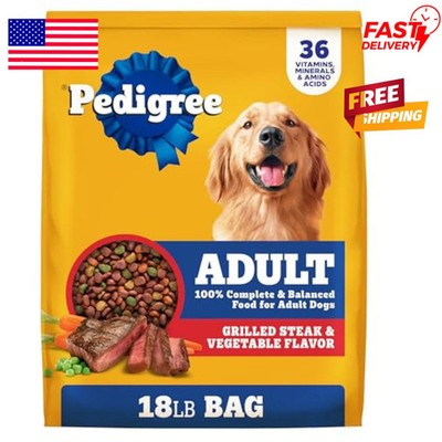 Pedigree Adult Complete Nutrition Dry Dog Food with Grilled Steak & Vegetable...
