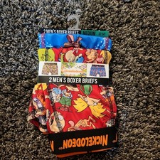 2 Pack Nickelodeon Rewind Holiday Performance Boxer Briefs Size M 32-34" - NEW