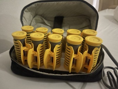 Drybar The Roller Club Hot Rollers 1 1/4in Ceramic Travel Case Yellow/Gray