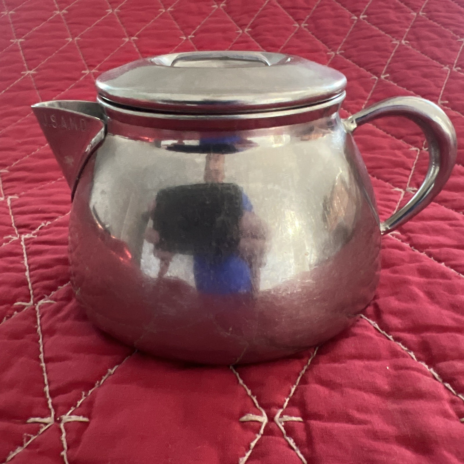 *Vintage *Polar Ware *Allegheny Metal *U.S.A.M.D. Mess Hall Creamer *With Lid