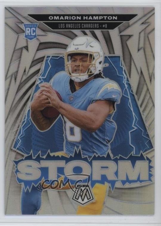2025 Panini Mosaic Storm Mosaic Silver Prizm Omarion Hampton #14 1al3