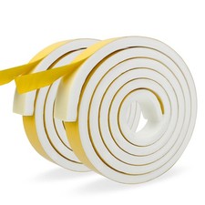 Self Adhesive Foam Tape, 25 mm(W) x 10 mm(D) Foam Seal Insulation Strip for D...