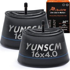 2-PCS 16x4.0 Heavy Duty E-Bike Tubes 16 x 4.0 Schrader Valve Inner Tubes