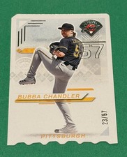 2025 Panini Prospect Edition Bubba Chandler Ticket Stub Die Cut Pirates #23/57