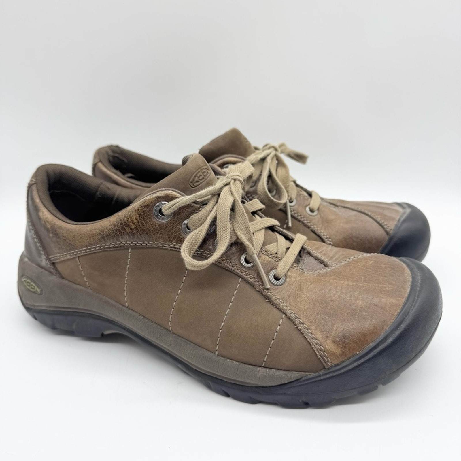 Sneaker Keen da donna Presidio in pelle con lacci outdoor comode marrone taglia 10 Gorp