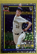 Topps 1991 Baseball Jacob Misiorowski 2026 Series 1 Brewers T91-74 Crackle RC