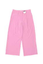 Marks Spencer Women's Trousers Size 16 Rose Wide Leg High Rise Pockets Zip New