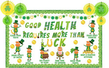 82 Pcs St Patrick'S Day Healthy Habits Bulletin Board Decorations Good Health Re