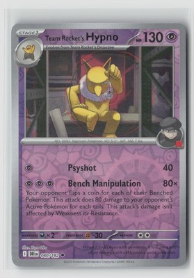 TEAM ROCKET'S HYPNO 080/182 DESTINED RIVALS REVERSE HOLO POKEMON TCG NM