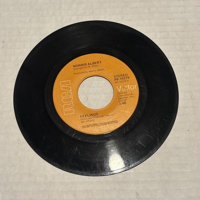 Morris Albert Feelings 45 Vinyl Record 1975 RCA Records VG+ PB-10279