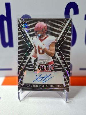 Nfl Panini Trading Cards Xavier Hutchinson 2023 Leaf BA-XH1 /9 RC AUTO, Iowa
