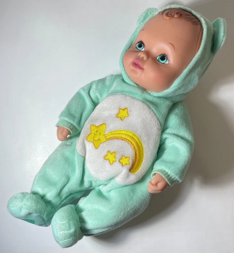 Vintage 90s Water Baby Doll Wish Shooting Star Care Bear Babies Mint Green/Teal - Image 2 of 4