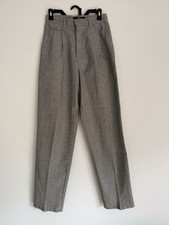 Lee Womens Vintage 90s High Rise Pleated Pant Size 8 MED Black White Plaid