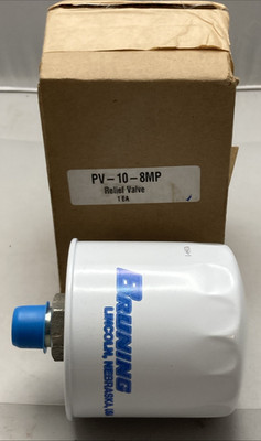 NEW GENUINE BRUNING PV-10-8MP PRESSURE RELIEF VALVE