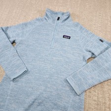 Patagonia Better Sweater Youth Medium 10 Blue Knit Fleece 1/4 Zip Pullover