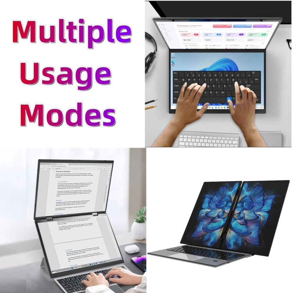 Dual 14in Laptop Notebook 3.4GHz 32GB RAM 1TB SSD HDMI Windows 11 Home 2.2K Sc - Image 2 of 4