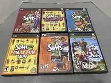 The Sims 2 Lot Of 6-3 Games 3 Expansion Packs - PC - All 6 With Manuals Tested
