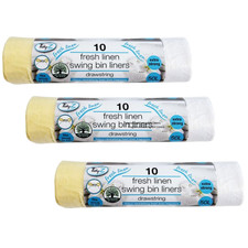 50L Swing Bin Liners Extra Strong Heavy Duty With Tie Handles Fragrance 30 PK