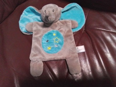 Nicotoy Simba Toys Schmusetuch Kuscheltuch Elefant Dumbo in Grau Blau mit Sterne